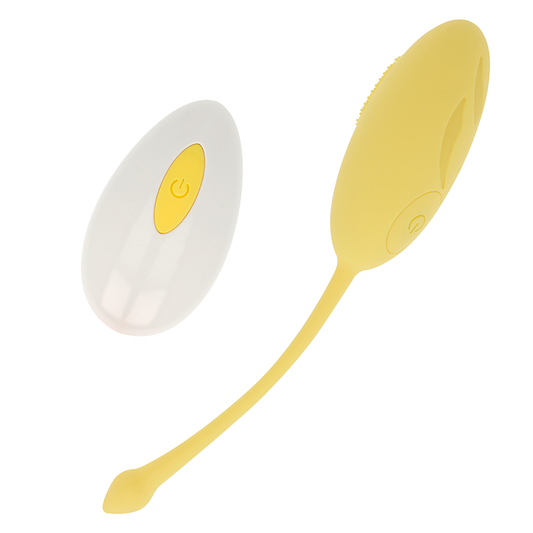 OHMAMA - TEXTURED VIBRATION EGG 10 MODES YELLOW
