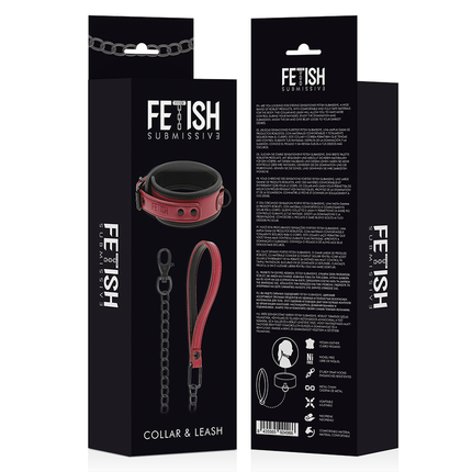 FETISH SUBMISSIVE DARK ROOM - CHAIN NECKLACE WITH NEOPRENE LINING