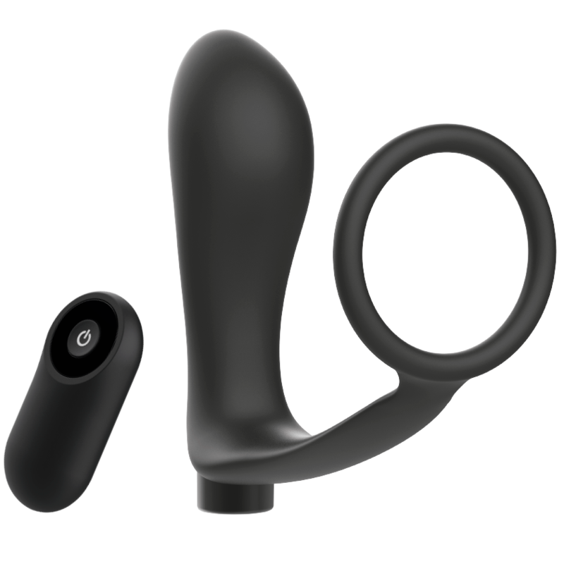 PENISRING MIT FERNBEDIENUNG ANALPLUG