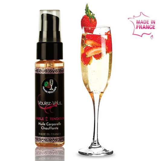 VOULEZ-VOUS - ACEITE CORPORAL CALOR - CAVA CON FRESAS 35 ML
