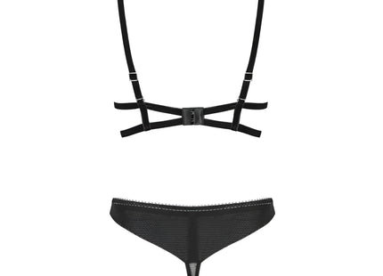 030418 Set aus Bügel-BH Spitze und String - L (BH 75C/80B & Panty 40) - Sexy Dessous-Set