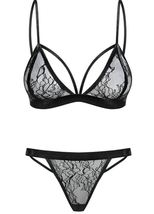 060718 Set aus Bralette Spitze und String - M (BH 70E/75D & Panty 38) - Sexy Dessous-Set