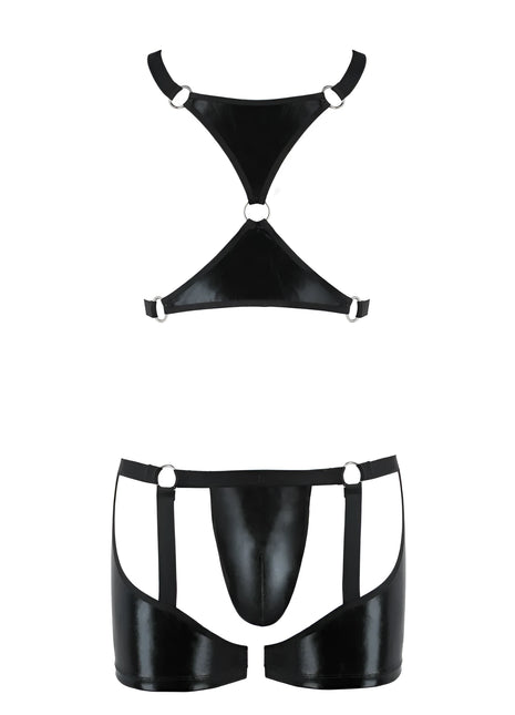 2-teilgies Herren Set 047 schwarz von Passion - S/M / schwarz - Herren-Set