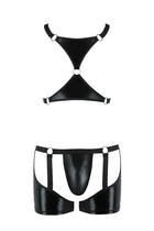 2-teilgies Herren Set 047 schwarz von Passion - S/M / schwarz - Herren-Set