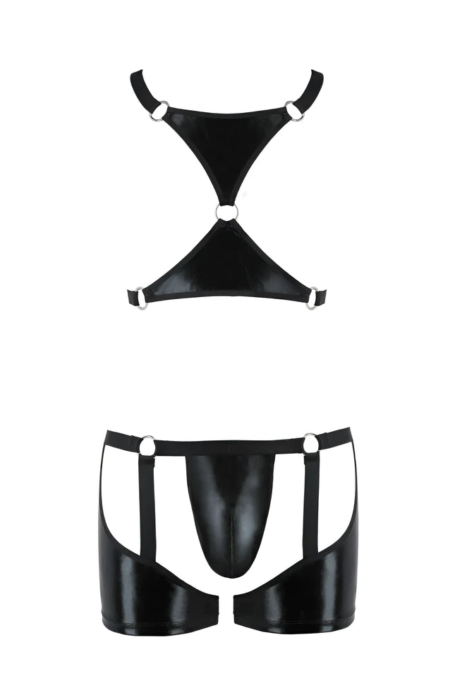2-teilgies Herren Set 047 schwarz von Passion - S/M / schwarz - Herren-Set