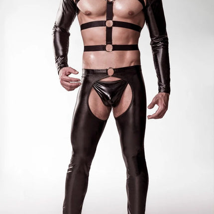 3-teilges Harness-Set 20055 von Grey Velvet - S/M / schwarz - Herren-Harness-Set
