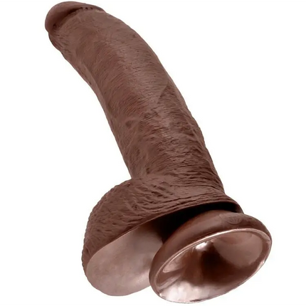 KING COCK - 9 DILDO BRAUN - 22.9 CM - Dildo mit Saugnapf