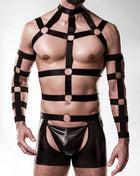 5-teilges Harness-Set 20050 von Grey Velvet - S/M / schwarz - Herren-Harness-Set