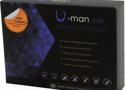 500 COSMETICS - U-MAN VERBESSERT PENISGRÖSSE UND SEXUELLE KRAFT - 30 KAPSELN