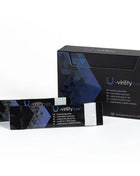 Schwarze und blaue geometrische verpackung für 500 COSMETICS U-virility lube kälteffekt 10x5 ml monodosen