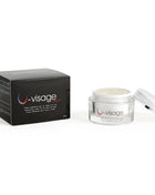 U-visage hydrating cream in clear glass jar with silver lid and black box for face and neck skincare 500 cosmetics