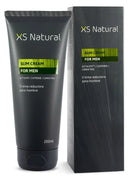 Xs natürliche slim cream für männer in schwarzer tube mit grünen akzenten enthält actigym™, koffein und carnitin zur fettverbrennung