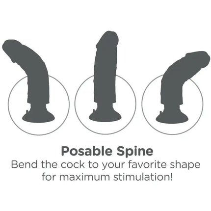 KING COCK - VIBRATORDILDO - 15.24 CM - Vibratoren mit Saufnapf
