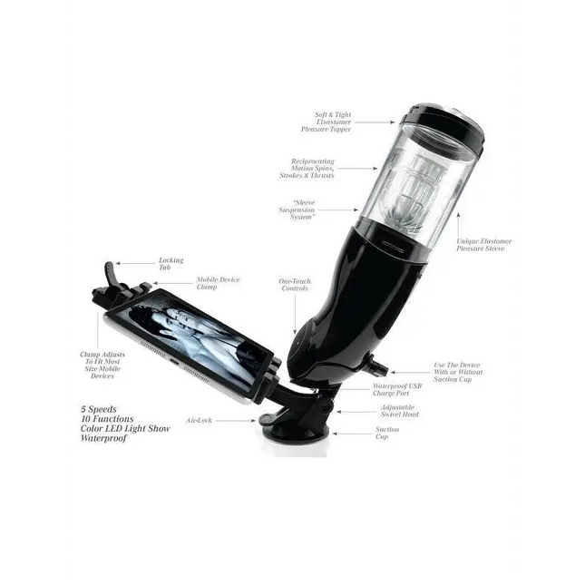 EXTREME TOYZ - PDX MEGA BATOR USB-MNNLICHER MASTURBATOR ANO SCHWARZ - Ei-Masturbator