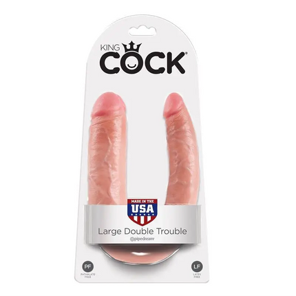 KING COCK - DOPPELPENETRATIONSDILDO - 17.8 CM - Doppeldildo