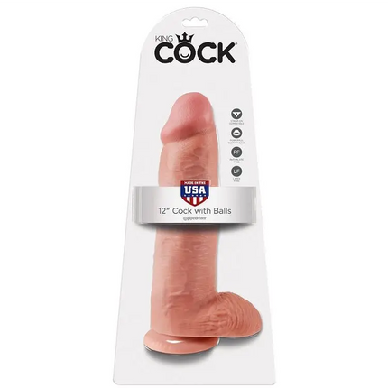 KING COCK - 12 SAUGNAPF DILDO - 30.48 CM - Dildo mit Saugnapf