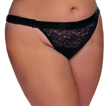 schwarzer Knickers mit Spitze AA053643 von Anais Apparel Plus Size