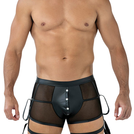 schwarzer Prison Shorts C4MRAV107 von Cut4Men