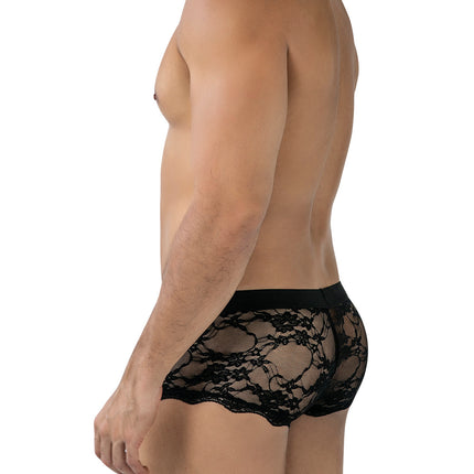 schwarzer Lacey Trunk Shorts C4MRAV106 von Cut4Men