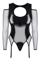 schwarzer Straps-Body TDTrude001 von Demoniq Total Domination Collection