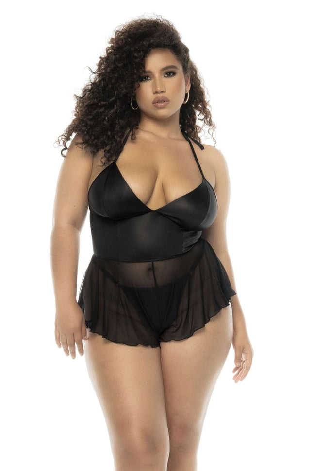 black bodysuit - MAL7547XBLK by Mapale