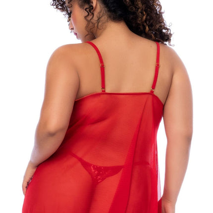 red babydoll - MAL7559XRED by Mapale