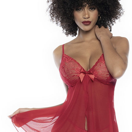 red babydoll - MAL7501RED by Mapale