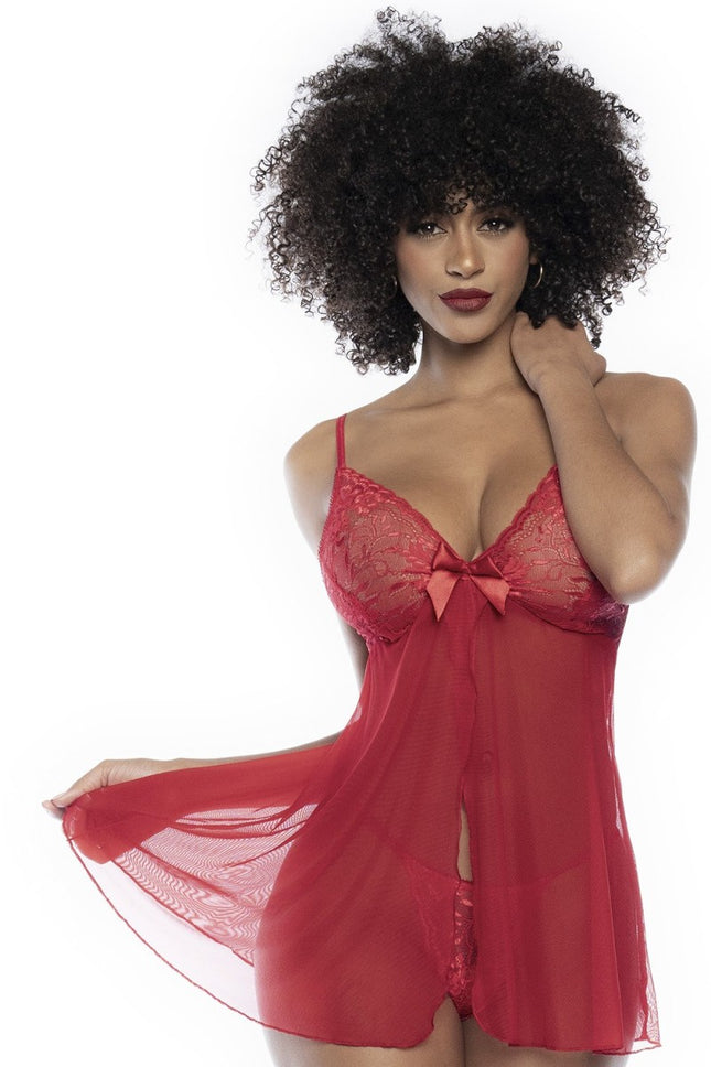 red babydoll - MAL7501RED by Mapale