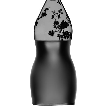 F311 Powerwetlook Minikleid mit Tüll von Noir Handmade