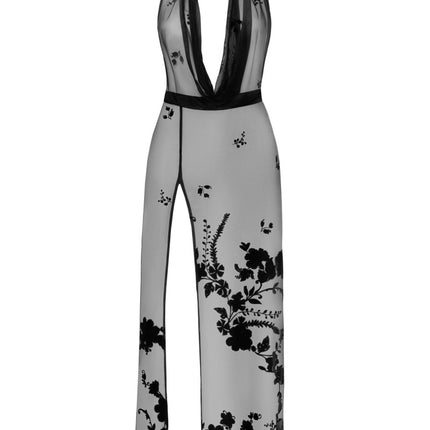 F312 langes Kleid aus Netzmaterial von Noir Handmade