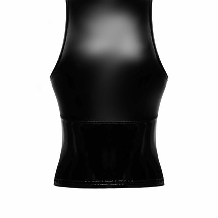 F324 Wetlook Top with Zipper by Noir Handmade