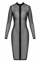 F347 halblanges Kleid aus feinem Netz von Noir Handmade