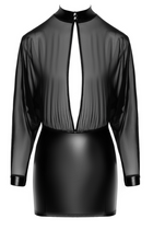 F348 Tüll-Minikleid mit Wetlook von Noir Handmade