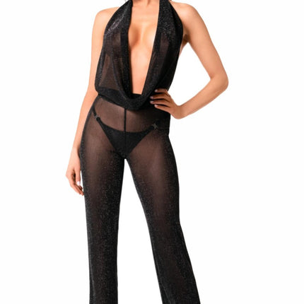 F350 Bodystocking mit Wasserfallausschnitt von Noir Handmade