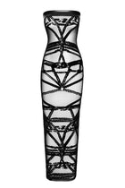 F358 long off-shoulder dress Bondesque by Noir Handmade