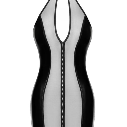 F370 Luxuria Crystal Sheer Minikleid von Noir Handmade