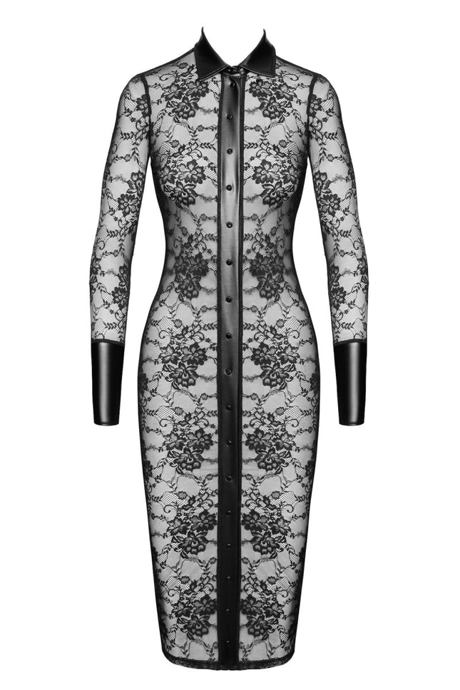 F376 Noirelle mid-length lace dress by Noir Handmade