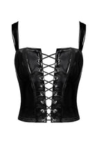 F379 Dominae Lack Corset Top von Noir Handmade
