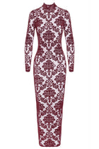 F383 Langes Flockkleid Kink Royal von Noir Handmade