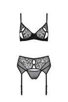 Passionsblüte: Luxus-Samt-3-teiliges Set mit Blumenmuster