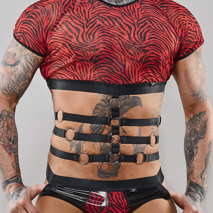 Harness T-Shirt RERodrigo001 schwarz/rot von RFP Razor’s Edge Kollektion