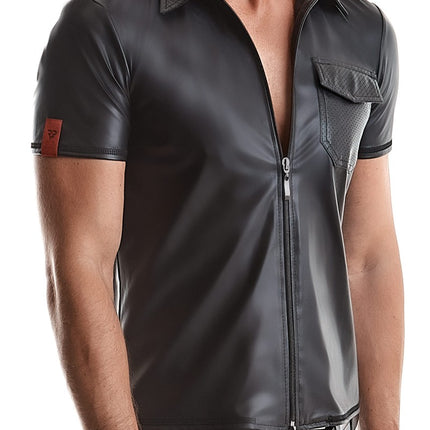 Men's T-shirt RMEmilio001 black by Regnes Fetish Planet Red Mark 2