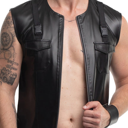 Herren Weste RMCamillo001 schwarz von Regnes Fetish Planet