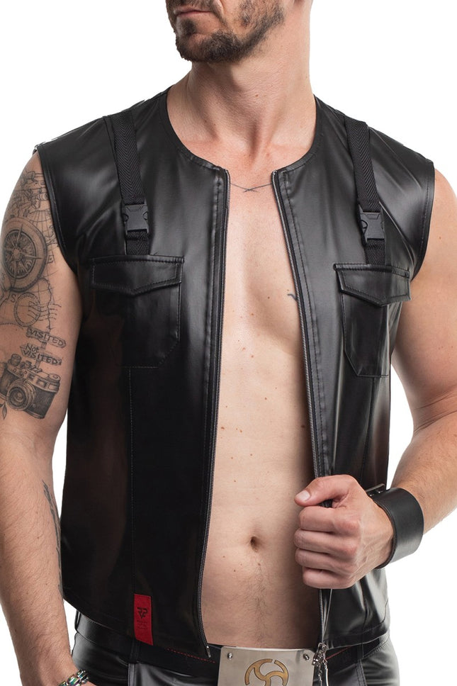 Herren Weste RMCamillo001 schwarz von Regnes Fetish Planet