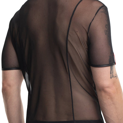 Herren Polo-Shirt RMUgo001 schwarz von Regnes Fetish Planet