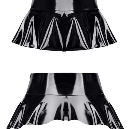 Demoniq – Schwarzer Lack-Minirock (TDJuliana001)