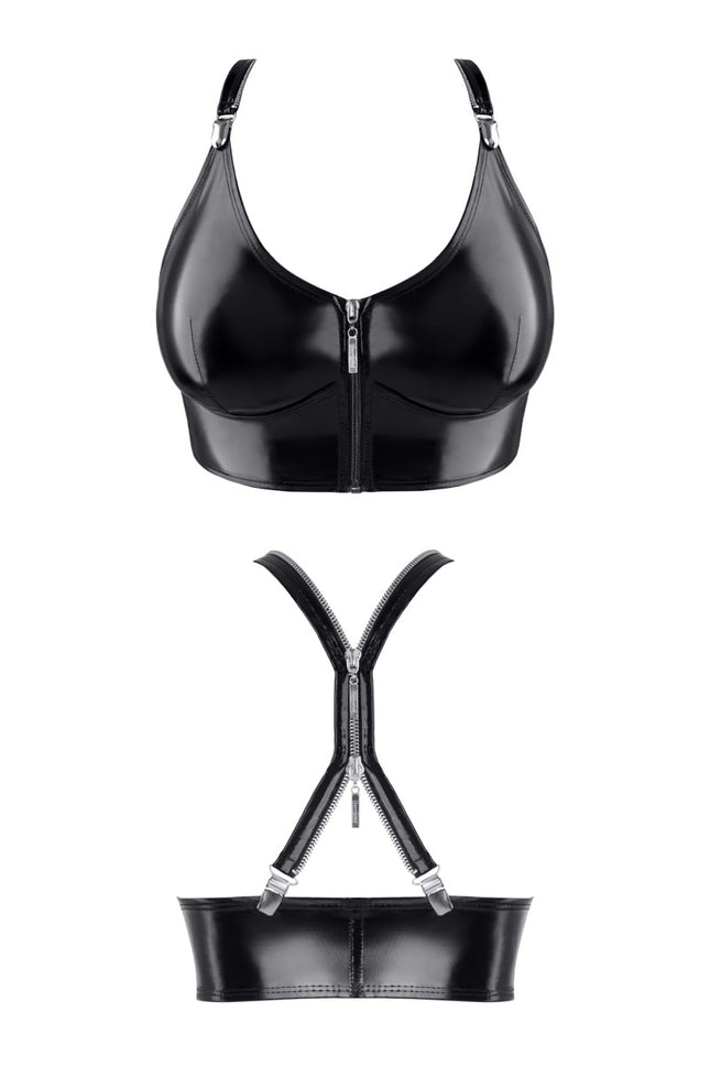 schwarzes Damen-Top TDEike001 von Demoniq Total Domination Collection