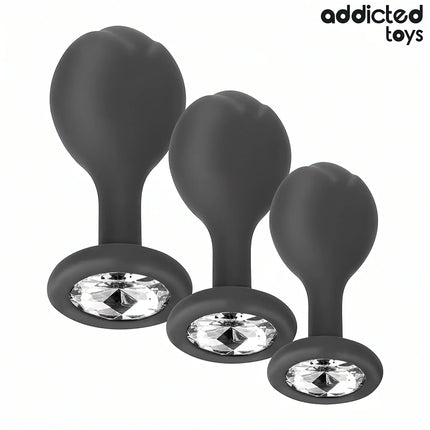 ADDICTED TOYS – 3er-Set Analplug mit Juwel - Analplug