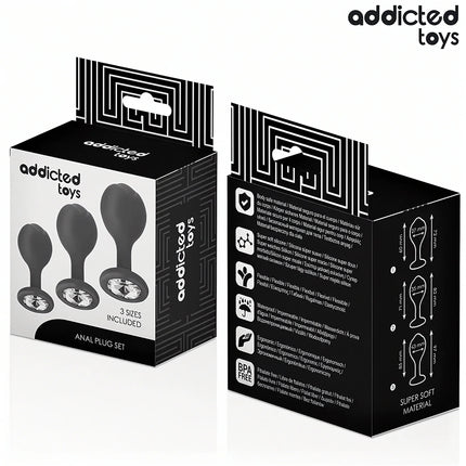 ADDICTED TOYS – 3er-Set Analplug mit Juwel - Analplug
