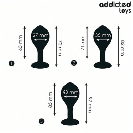 ADDICTED TOYS – 3er-Set Analplug mit Juwel - Analplug
